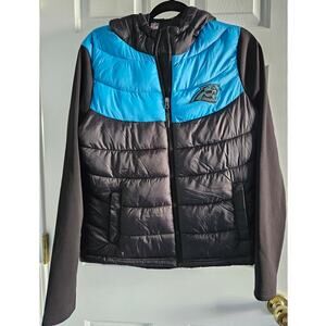 Women's NFL Carolina Panthers Puffer Jacket Size Large Football Winter Coat